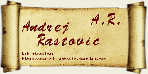 Andrej Rastović vizit kartica